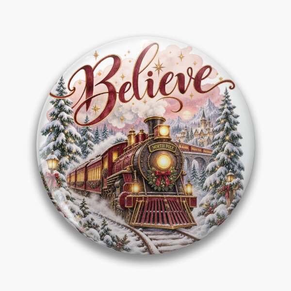 Item preview, Believe Christmas Express Train Magical Winter Landscape designed and sold by SayMaria.
