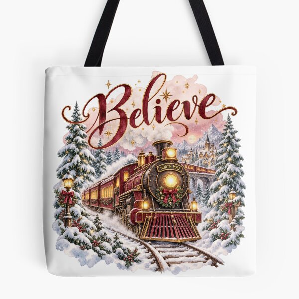 Item preview, Believe Christmas Express Train Magical Winter Landscape designed and sold by SayMaria.