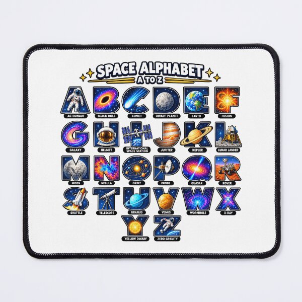 Item preview, Space Alphabet A to Z Astronomy Space Lover Design designed and sold by NoetherSym.