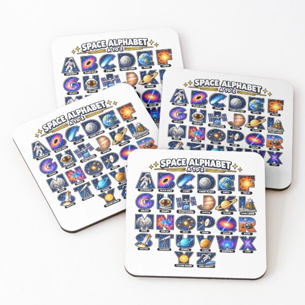 Item preview, Space Alphabet A to Z Astronomy Space Lover Design designed and sold by NoetherSym.