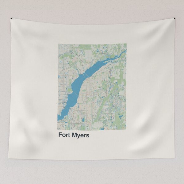 Item preview, Fort Myers Minimalistic Map Art designed and sold by MapsNerd.