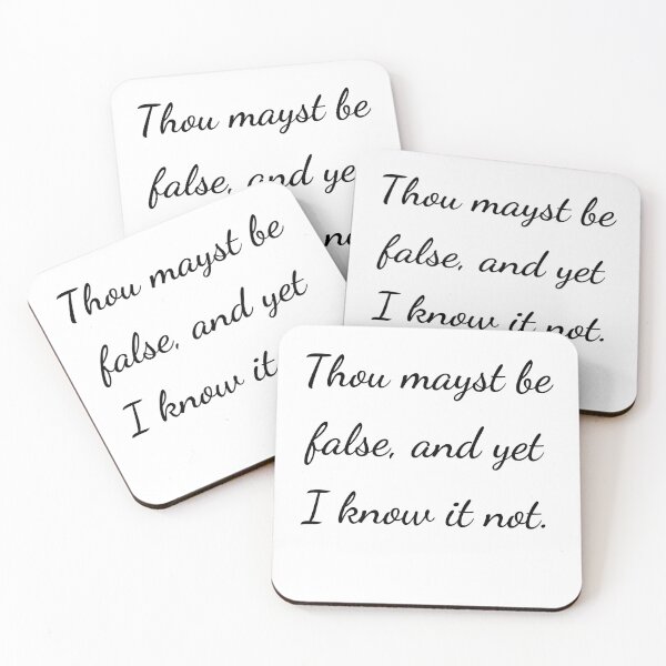 Item preview, “Thou mayst be false, and yet I know it not.” - handwriting black designed and sold by ariksworld.