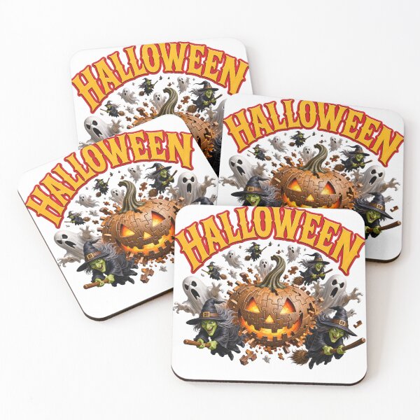 Item preview, Halloween Witch Ghost Exploding Wooden Jigsaw Puzzle designed and sold by VisualVerseLab.