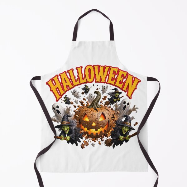 Item preview, Halloween Witch Ghost Exploding Wooden Jigsaw Puzzle designed and sold by VisualVerseLab.