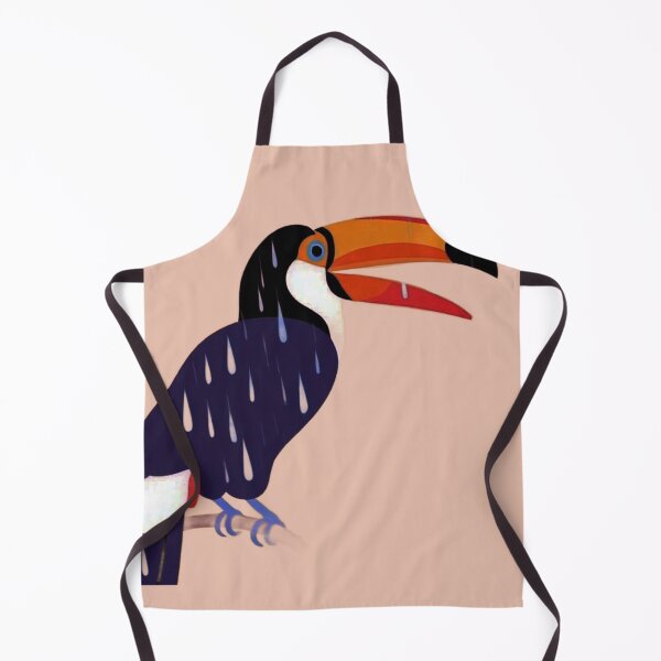 Item preview, Colorful Toucan in the Rain Digital Art Print designed and sold by BLUESKY11a.