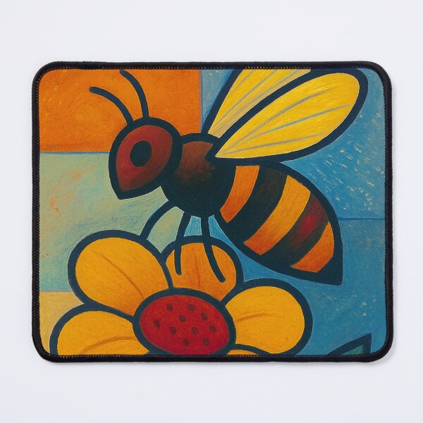Item preview, A bee on a Flower - a Geometric illustration. designed and sold by GalleryKauffeld.