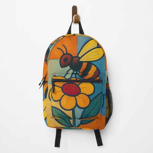 Item preview, A bee on a Flower - a Geometric illustration. designed and sold by GalleryKauffeld.