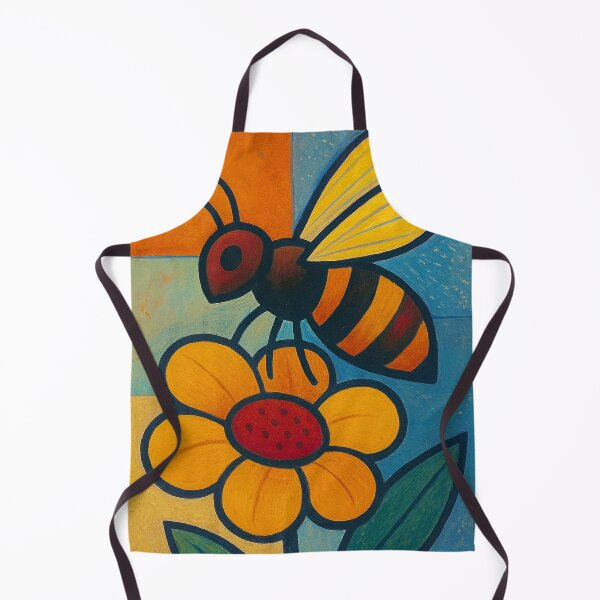 Item preview, A bee on a Flower - a Geometric illustration. designed and sold by GalleryKauffeld.