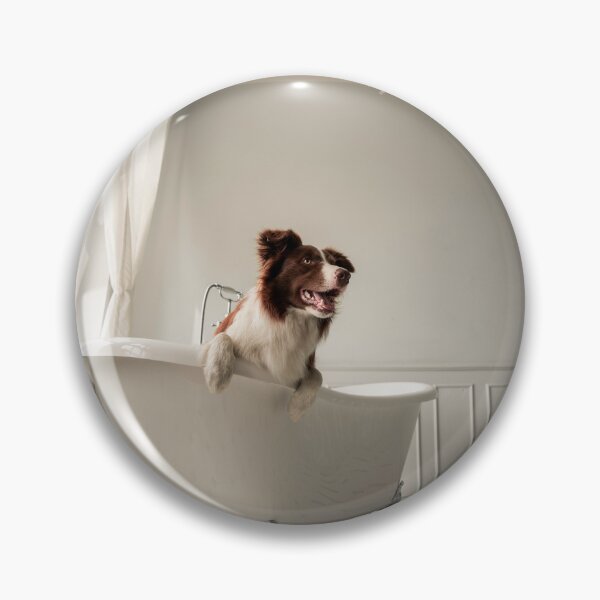 Item preview, Funny Border Collie Dog in Bathtub designed and sold by VanGaldo.