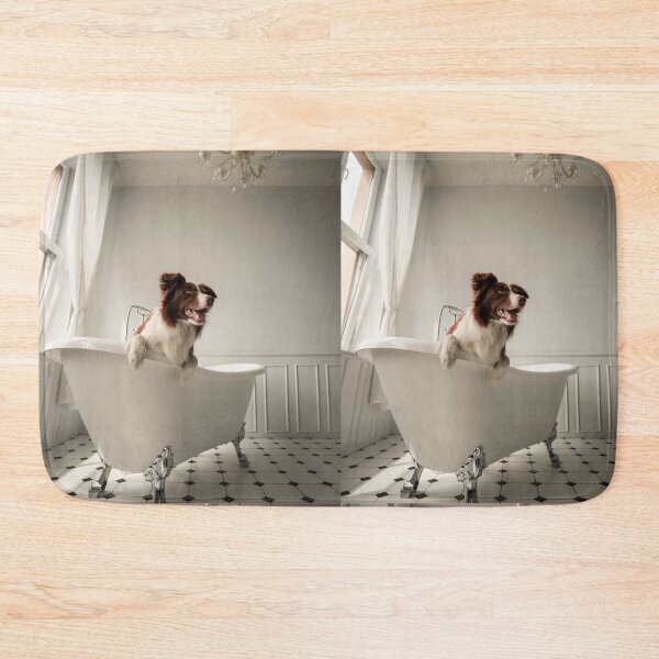 Item preview, Funny Border Collie Dog in Bathtub designed and sold by VanGaldo.