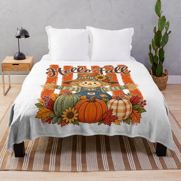 Item preview, Hello Fall Pumpkin Scarecrow Thanksgiving Autumn Shirt designed and sold by DesignArtist.ia.