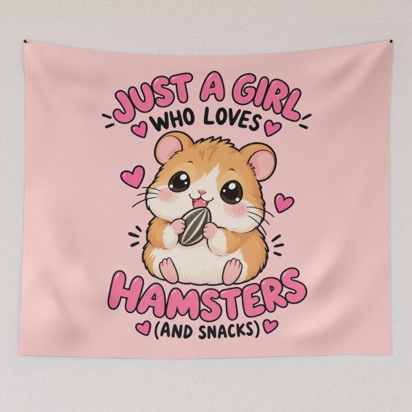 Item preview, Just a Girl Who Loves Hamsters – Cute Kawaii Hamster Lover Design designed and sold by JrNergal.