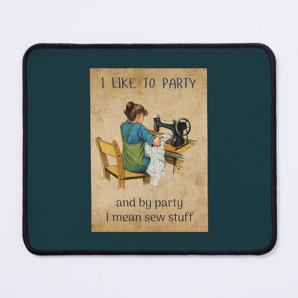 Item preview, Love Sewing, Drawing of Girl At Machine, Humor, Art designed and sold by JoyfulWhimsy.