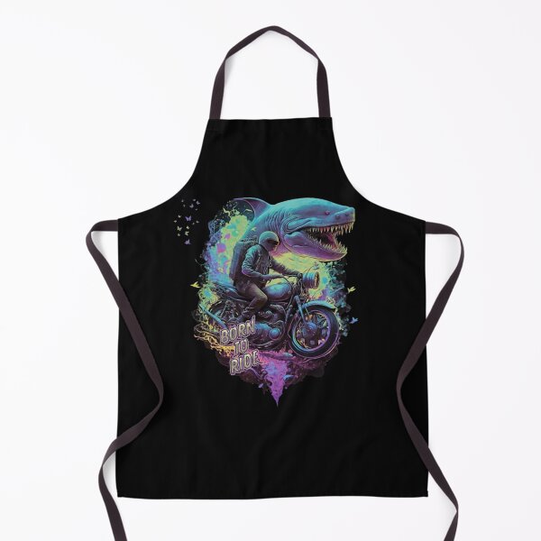 Item preview, Born To Ride Motorcycle Biker Sci-Fi Shark Graphic designed and sold by AngusShanahan.