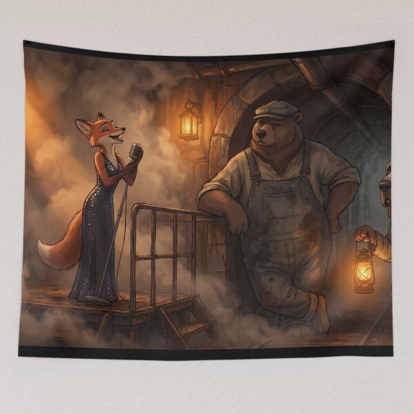 Item preview, Underground Jazz Serenade | Tunnel Speakeasy Noir Art designed and sold by ThegrayInterval.