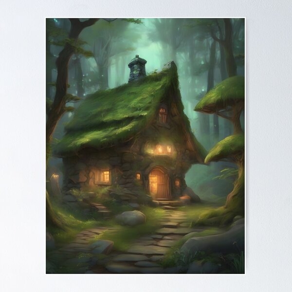 Item preview, Mossy Druid House in Mysterious Forest designed and sold by Fanta-sticky.