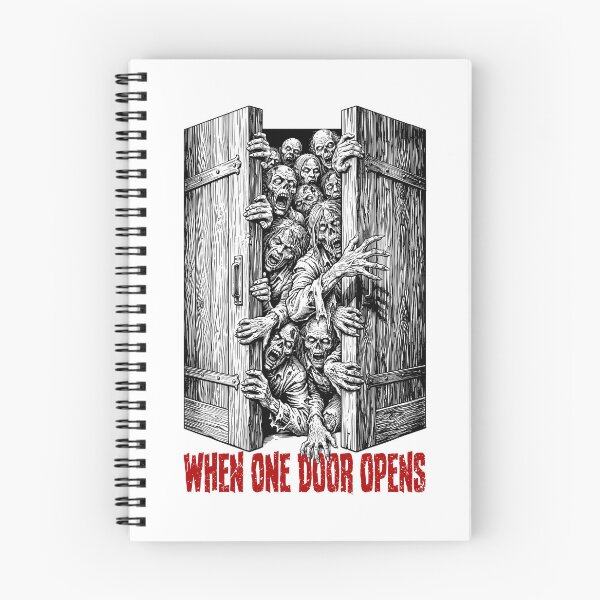 Item preview, Sarcastic Zombie Halloween When One Door Opens Horror Fan designed and sold by GrandeDuc.
