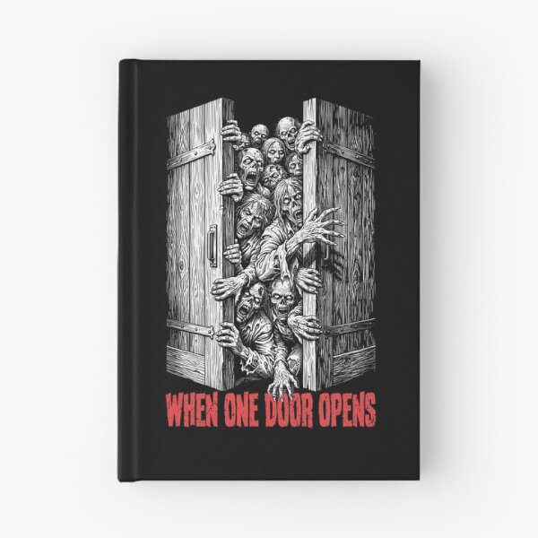 Item preview, Sarcastic Zombie Halloween When One Door Opens Horror Fan designed and sold by GrandeDuc.