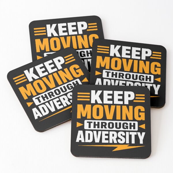 Item preview, Keep Moving Through Adversity Motivational Resilience Typography T-Shirt designed and sold by rejowan-arts.