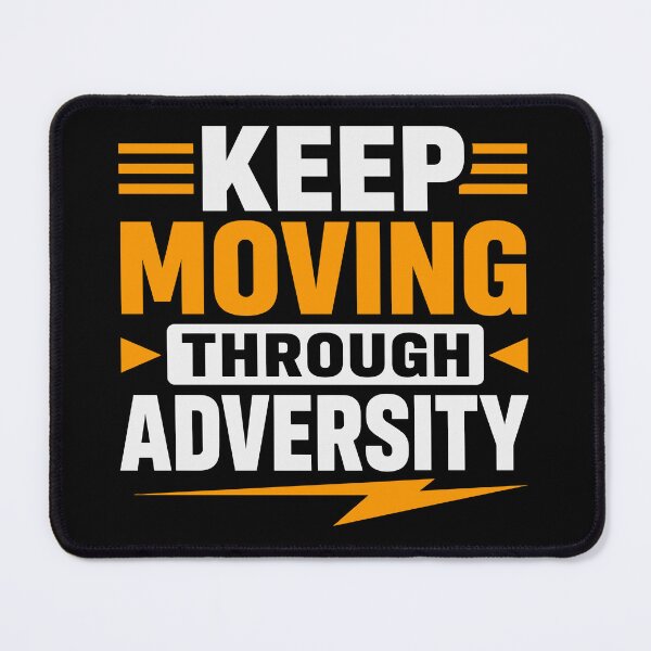 Item preview, Keep Moving Through Adversity Motivational Resilience Typography T-Shirt designed and sold by rejowan-arts.