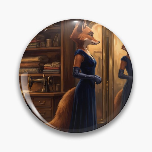 Item preview, The Fitting Room Mirror | Elegant Noir Fox Lady Art designed and sold by ThegrayInterval.