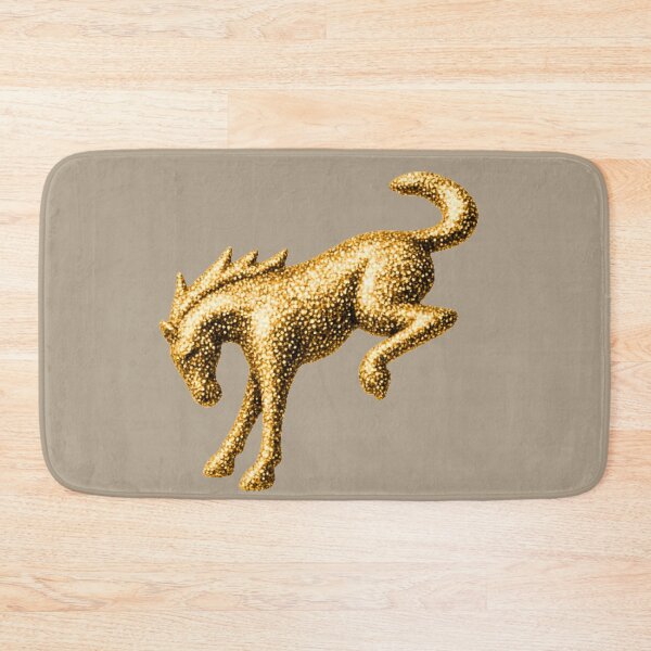 Item preview, Bronco Logo Badge Gold Metallic designed and sold by Dimensionality.