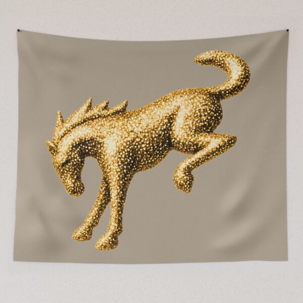 Item preview, Bronco Logo Badge Gold Metallic designed and sold by Dimensionality.