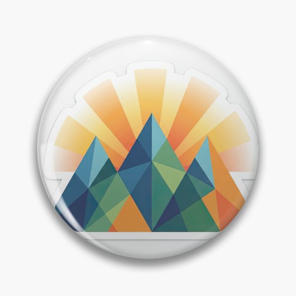 Item preview, Geometric Mountain Sunrise Low Poly Graphic Art designed and sold by Rahat3344.