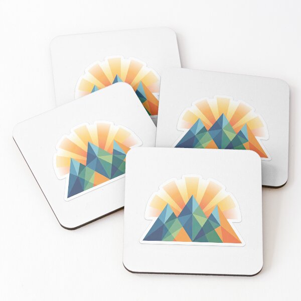 Item preview, Geometric Mountain Sunrise Low Poly Graphic Art designed and sold by Rahat3344.