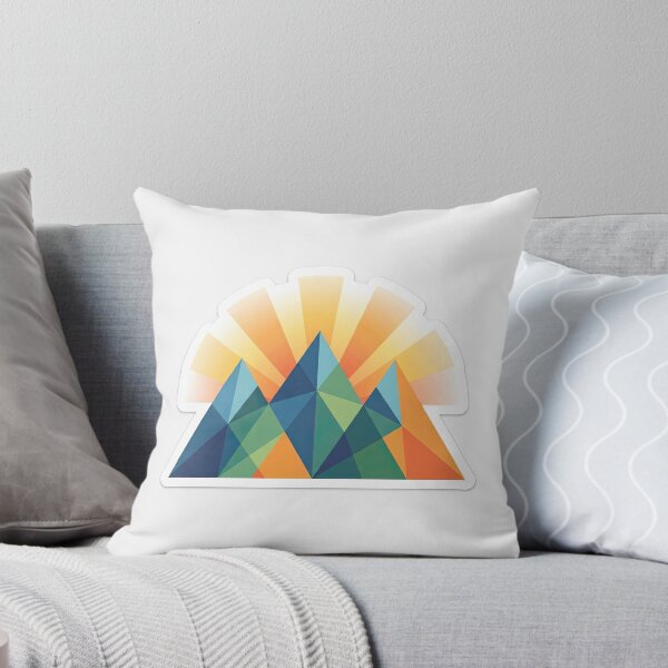 Item preview, Geometric Mountain Sunrise Low Poly Graphic Art designed and sold by Rahat3344.