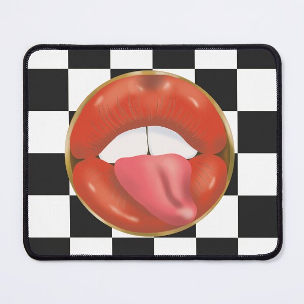 Item preview, Rebel Lips Pop Art – Duotone blocks blackwhite Red Lips designed and sold by GoldenRebels.