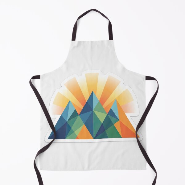 Item preview, Geometric Mountain Sunrise Low Poly Graphic Art designed and sold by Rahat3344.