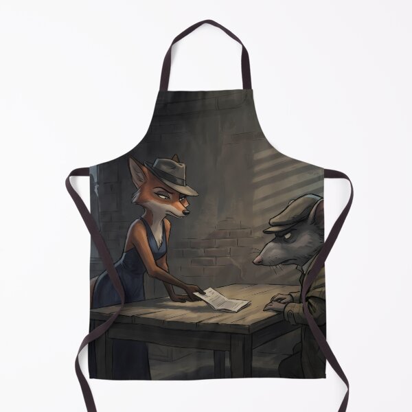 Item preview, Secret Deal in Shadows | Noir Fox Lady & Detective Rat designed and sold by ThegrayInterval.