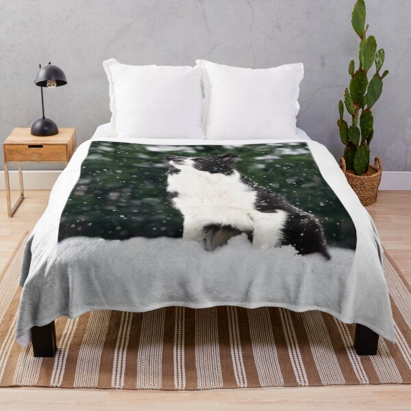 Item preview, Majestic Border Collie Watching Falling Snow designed and sold by VanGaldo.