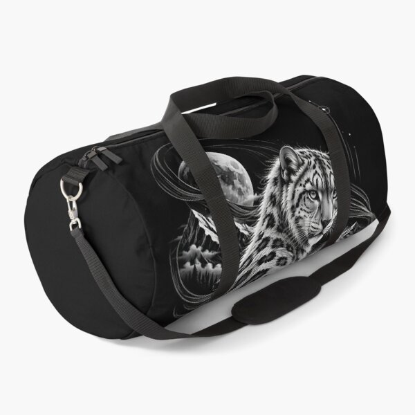 Item preview, Snow Leopard Black and White Wildlife Art – Flowing Lines designed and sold by ManJiangHong.