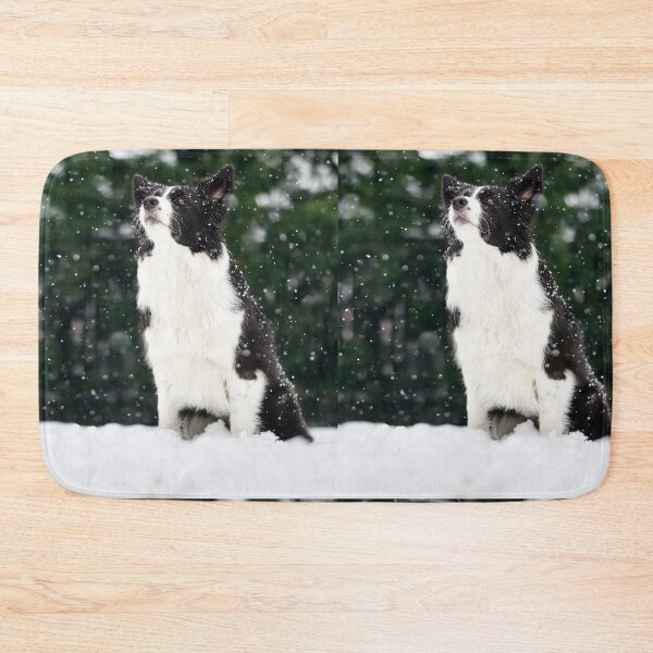Item preview, Majestic Border Collie Watching Falling Snow designed and sold by VanGaldo.