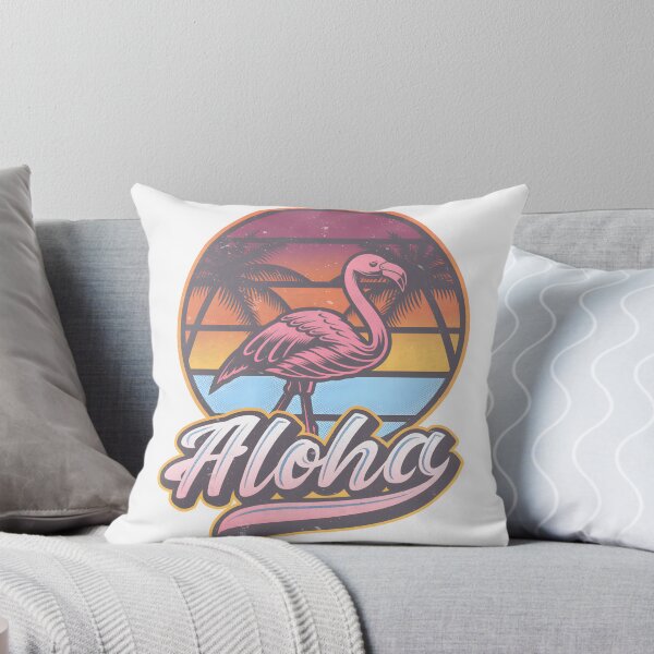 Item preview, Aloha Hawaii Retro Flamingo Beach Sunset Vintage Vacation Art Design designed and sold by Jerryharts T-shirt Store.