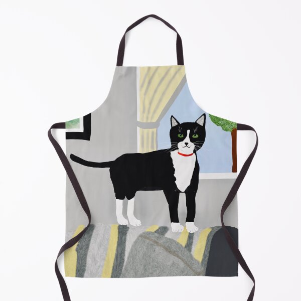 Item preview, Black Cat in Cozy Living Room designed and sold by Elaine M Hayward .