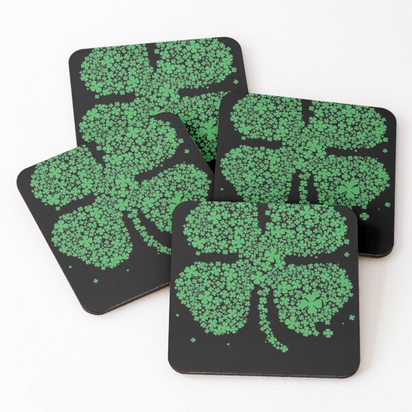 Item preview, Green Shamrock Mosaic Four Leaf Clover Graphic designed and sold by AngusShanahan.
