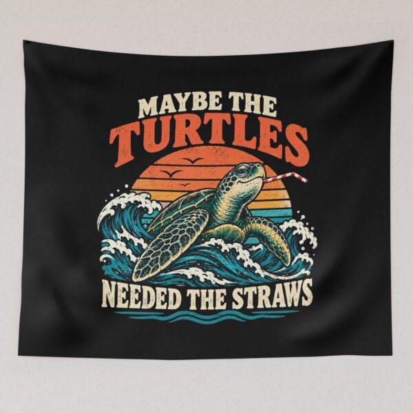 Item preview, Maybe The Turtles Needed The Straws designed and sold by CATTYHOLA.