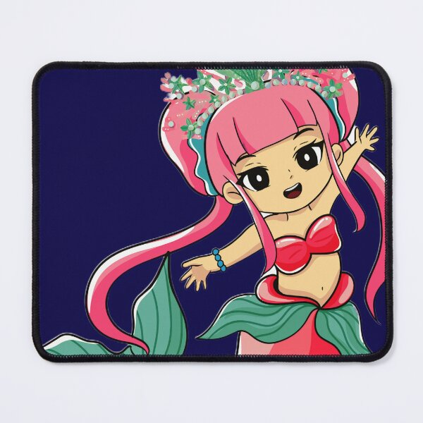 Item preview, Kawaii Chibi Mermaid Princess with Seashell Crown designed and sold by Madhav Creations Studio.