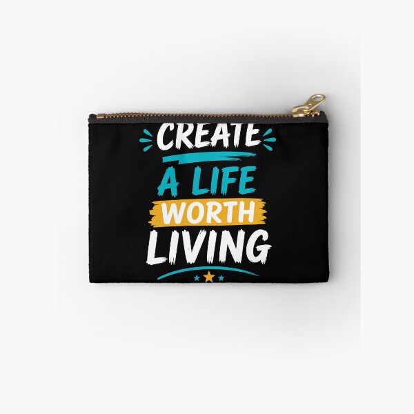 Item preview, Create a Life Worth Living Inspirational Motivation Typography T-Shirt designed and sold by rejowan-arts.