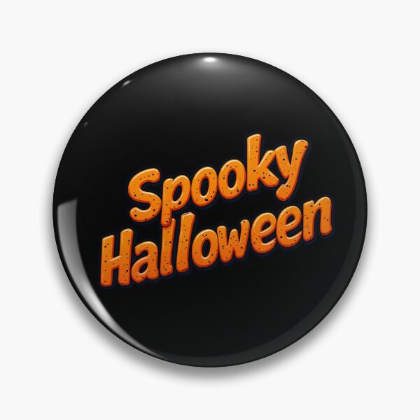 Item preview, Spooky Halloween Orange Bubble Text Graphic designed and sold by InkShiftLabs.