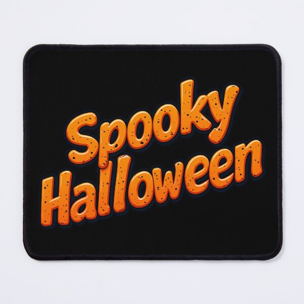 Item preview, Spooky Halloween Orange Bubble Text Graphic designed and sold by InkShiftLabs.