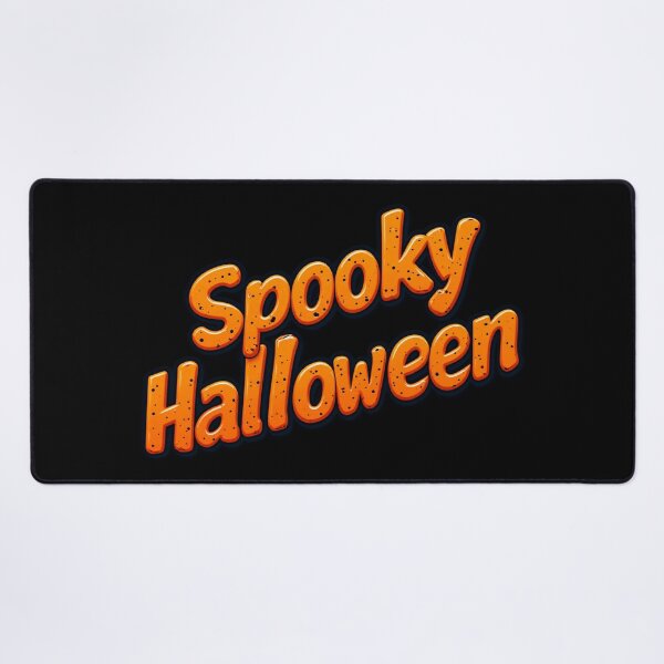Item preview, Spooky Halloween Orange Bubble Text Graphic designed and sold by InkShiftLabs.