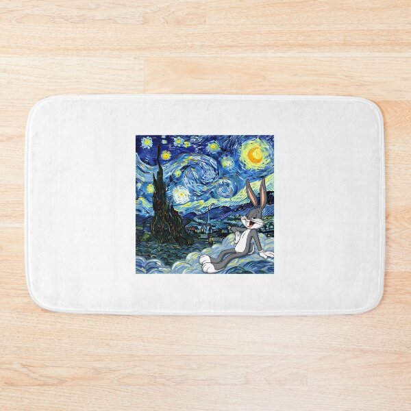 Item preview, Bugs Bunny Inspired Starry Night Art with Vibrant Cartoon Style designed and sold by Dragonbowmen.