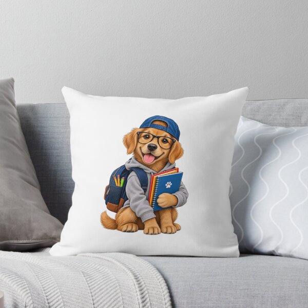 Item preview, Student dog with a backpack – Cute school puppy designed and sold by FootprintofLove.