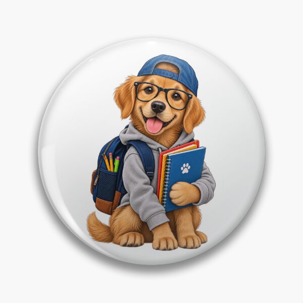 Item preview, Student dog with a backpack – Cute school puppy designed and sold by FootprintofLove.