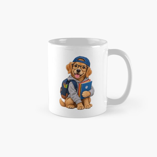 Item preview, Student dog with a backpack – Cute school puppy designed and sold by FootprintofLove.