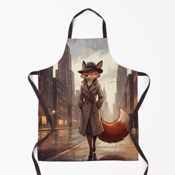 Item preview, City Shadows Stroll | Golden Hour Noir Fox Detective designed and sold by ThegrayInterval.